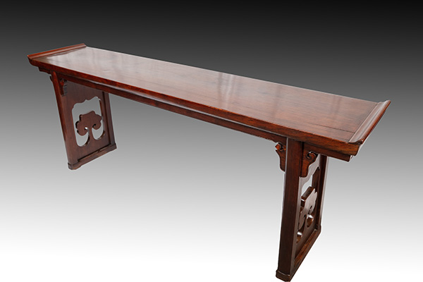 黄花黎活榫结构独板灵芝翘头案（3）